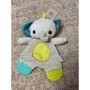 Bright Starts Elephant Crinkle Rattle Baby Toy Teether